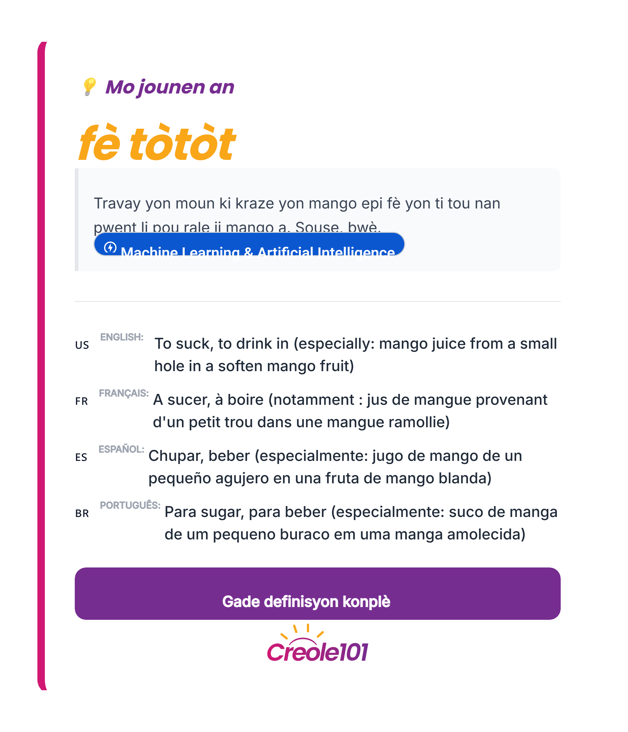 Mo jounen an: fè tòtòt