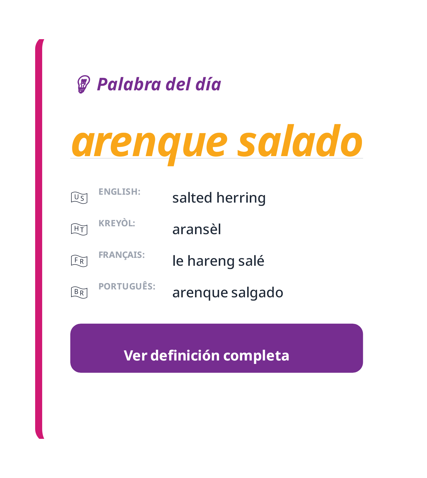 Palabra del día: arenque salado