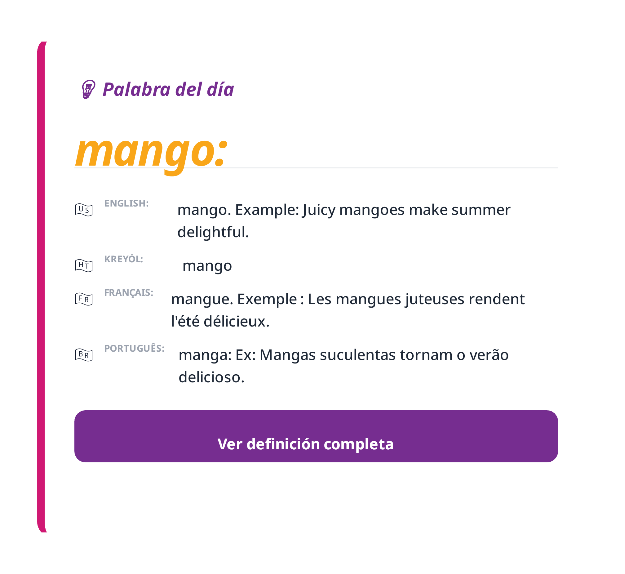 Palabra del día: mango: