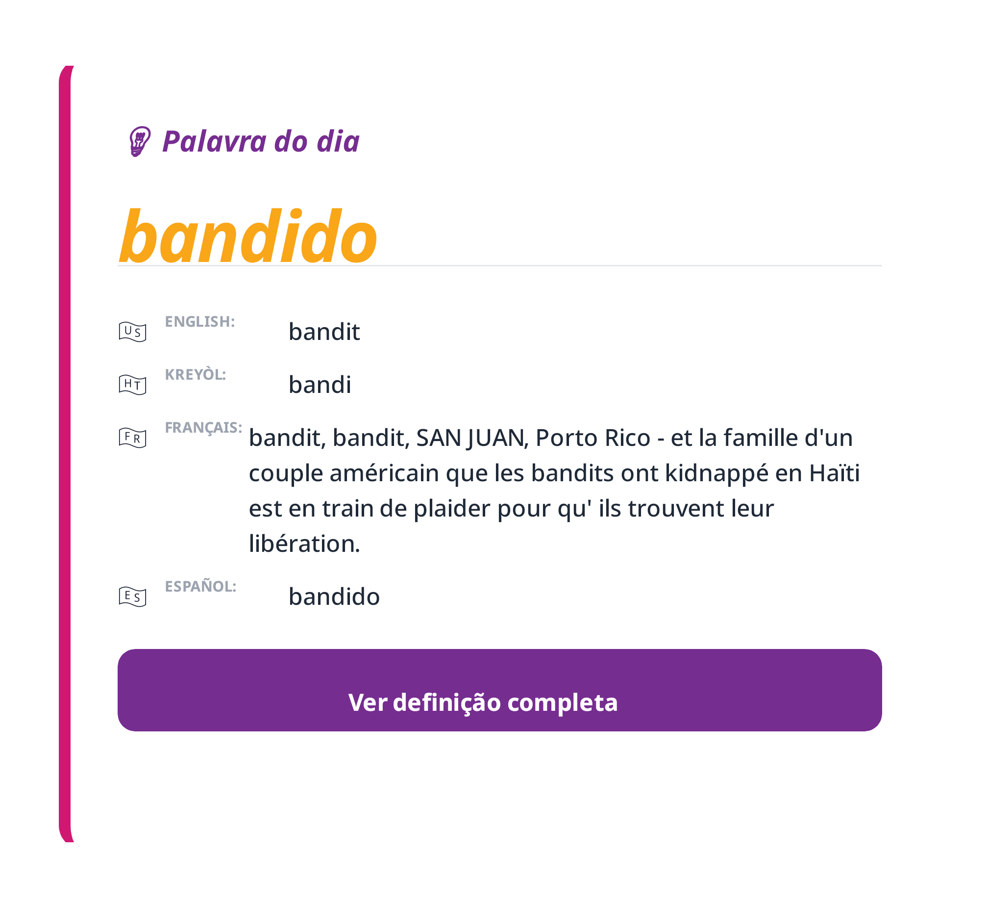 Palavra do dia: bandido