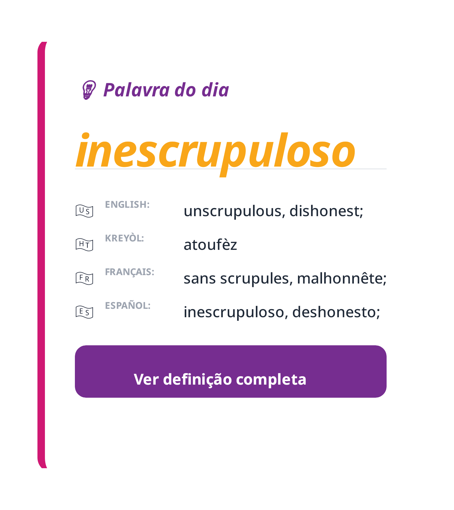 Palavra do dia: inescrupuloso