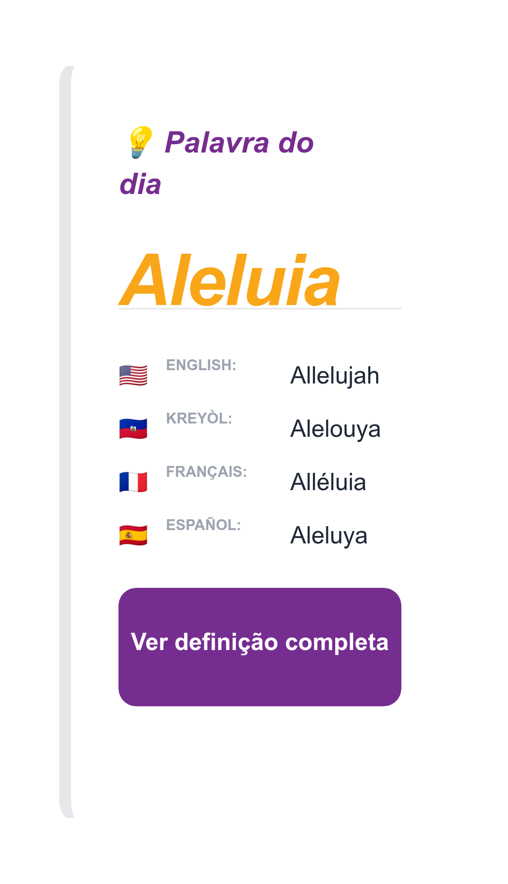 Palavra do dia: Aleluia