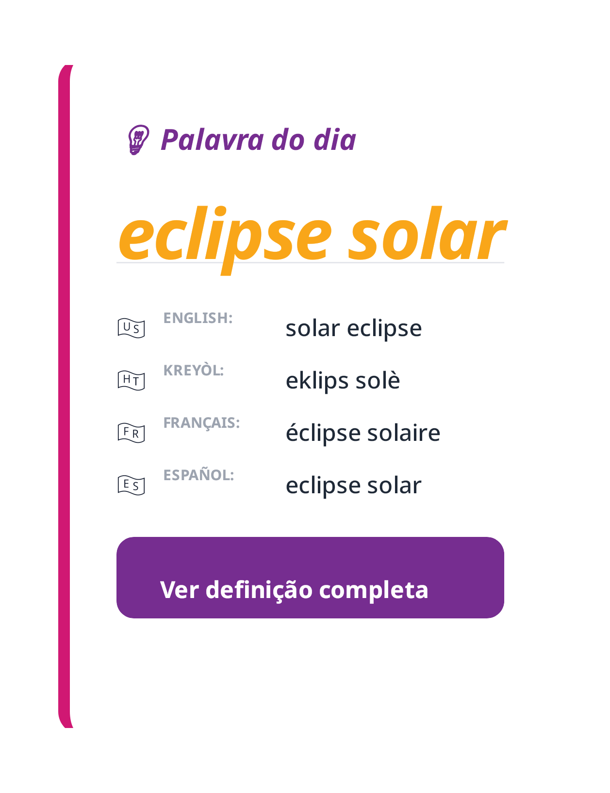 Palavra do dia: eclipse solar