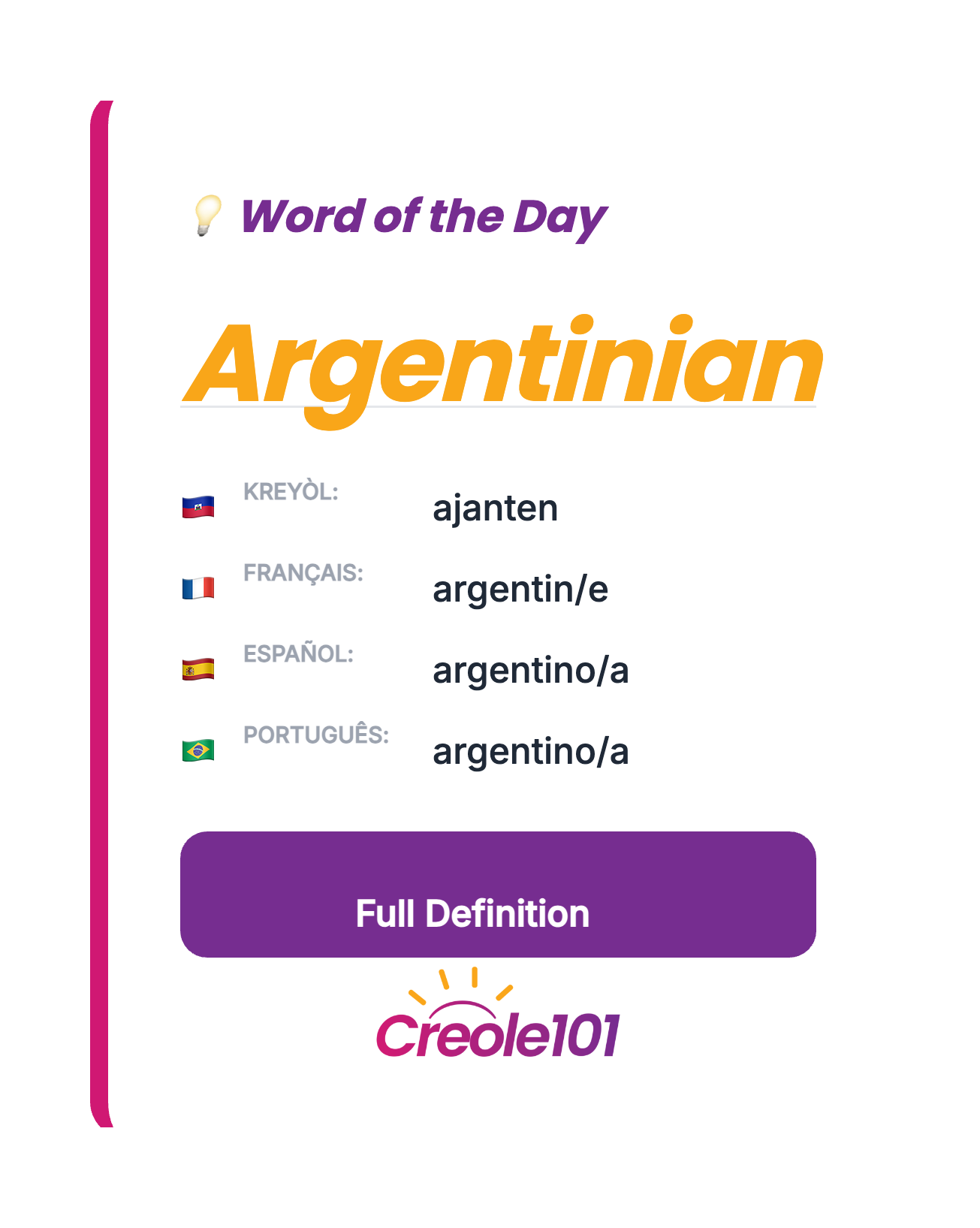 Word of the Day: Argentinian