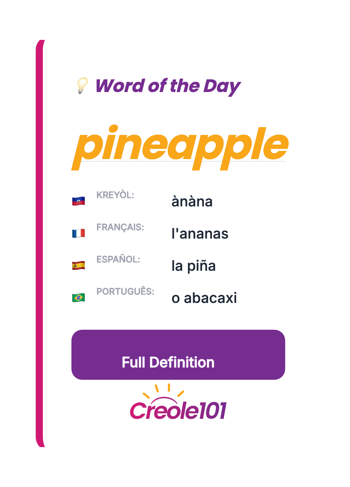 Word of the Day: pineapple