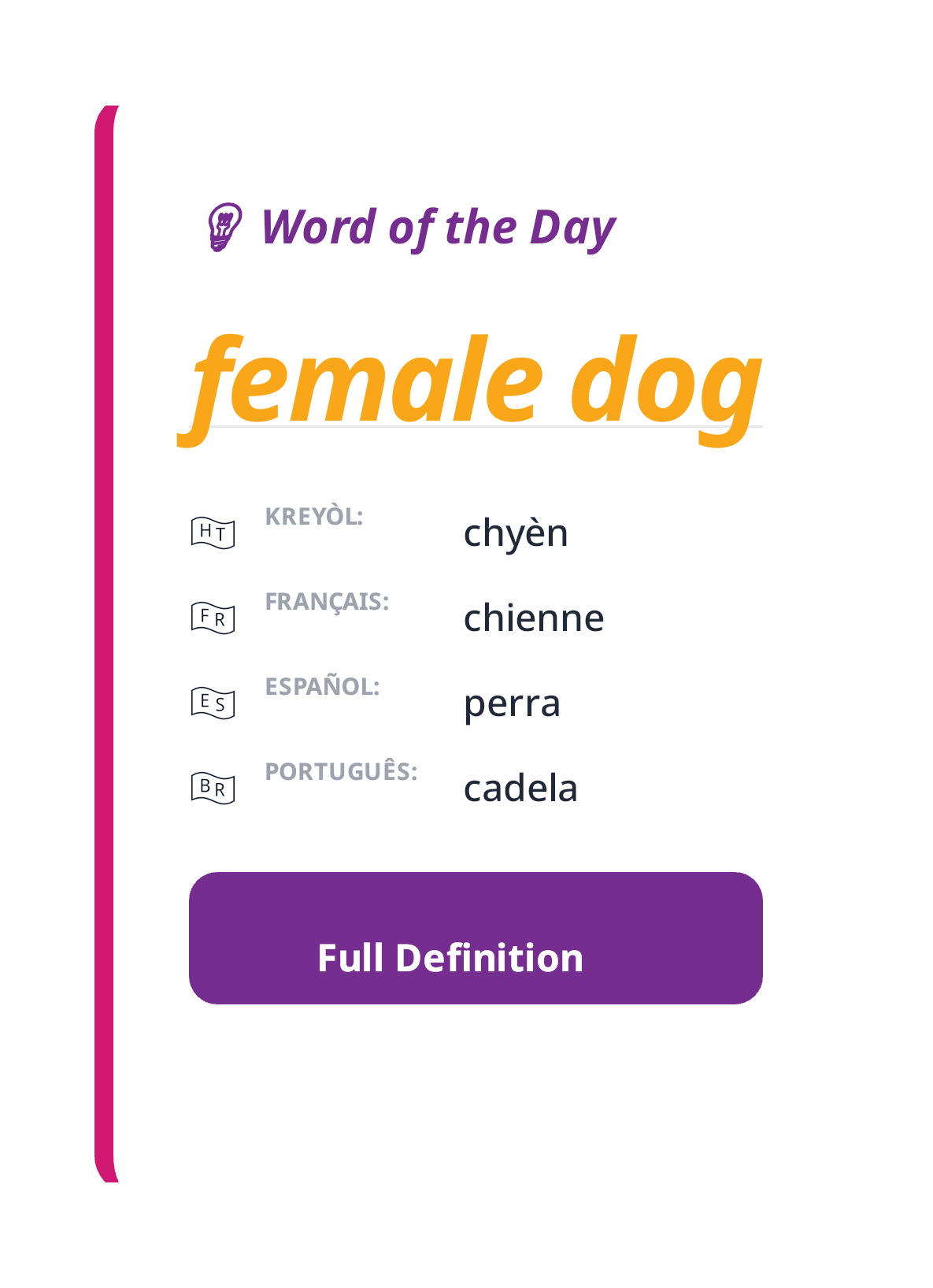 Word of the Day: female dog